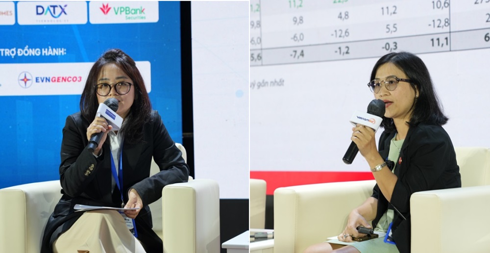 Bà Hoàng Việt Phương (trái) và bà Nguyễn Thị Phương Lam.
