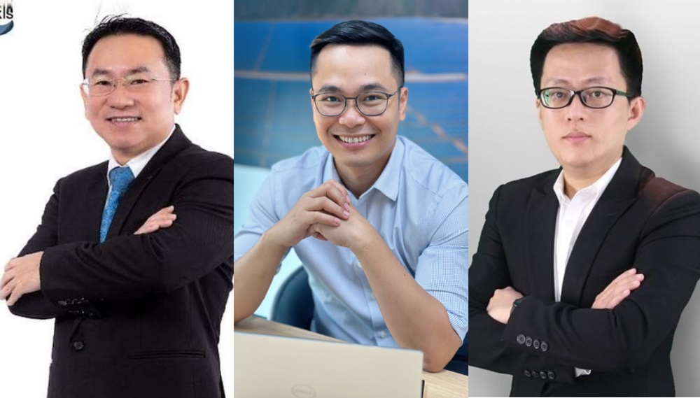 Từ trái qua: ông Trương Hiền Phương, ông Quản Trọng Thành và ông Nguyễn Thế Minh.