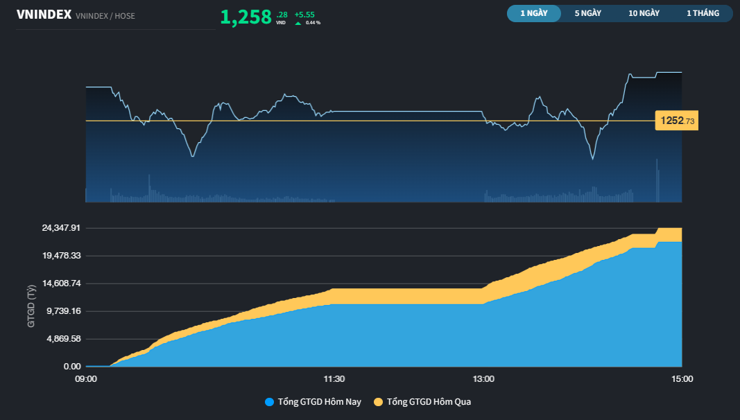 VN-Index nỗ lực xây nền trên 1.250 điểm, dòng tiền tìm đến Midcap