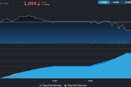 Thử thách sự kiên nhẫn của nhà đầu tư, VN-Index để mất mốc 1.100 điểm