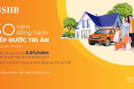 SHB giảm lãi suất cho vay tới 2,5%/năm hỗ trợ khách hàng cá nhân