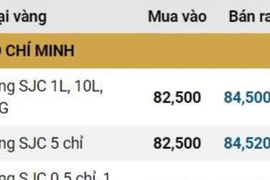Giá vàng SJC, giá vàng nhẫn hôm nay ngày 12/10