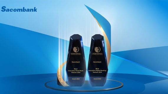 Sacombank nhận 2 giải thưởng trong lĩnh vực ngân hàng số và bán lẻ sáng tạo